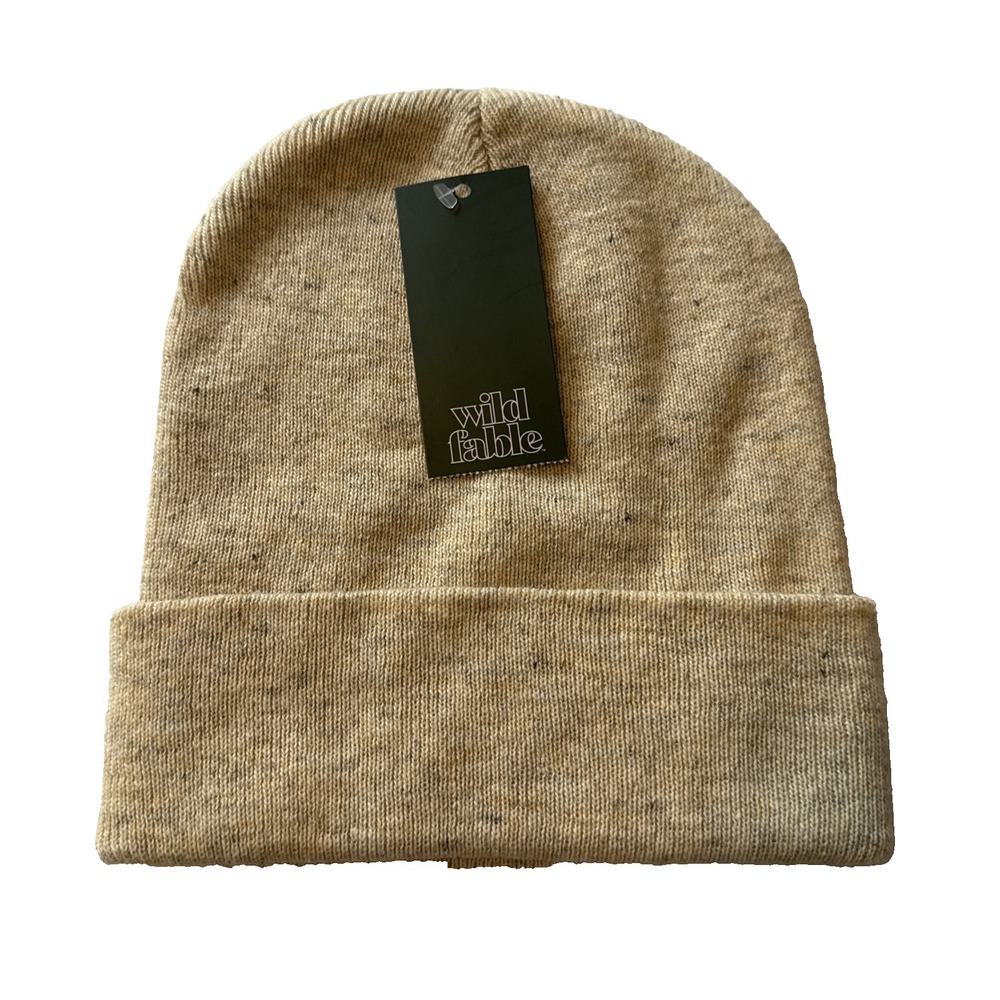 Wild Fable NWT Neutral Beige Folded Cuff Beanie OS Outdoor Granola‎ Gorpcore